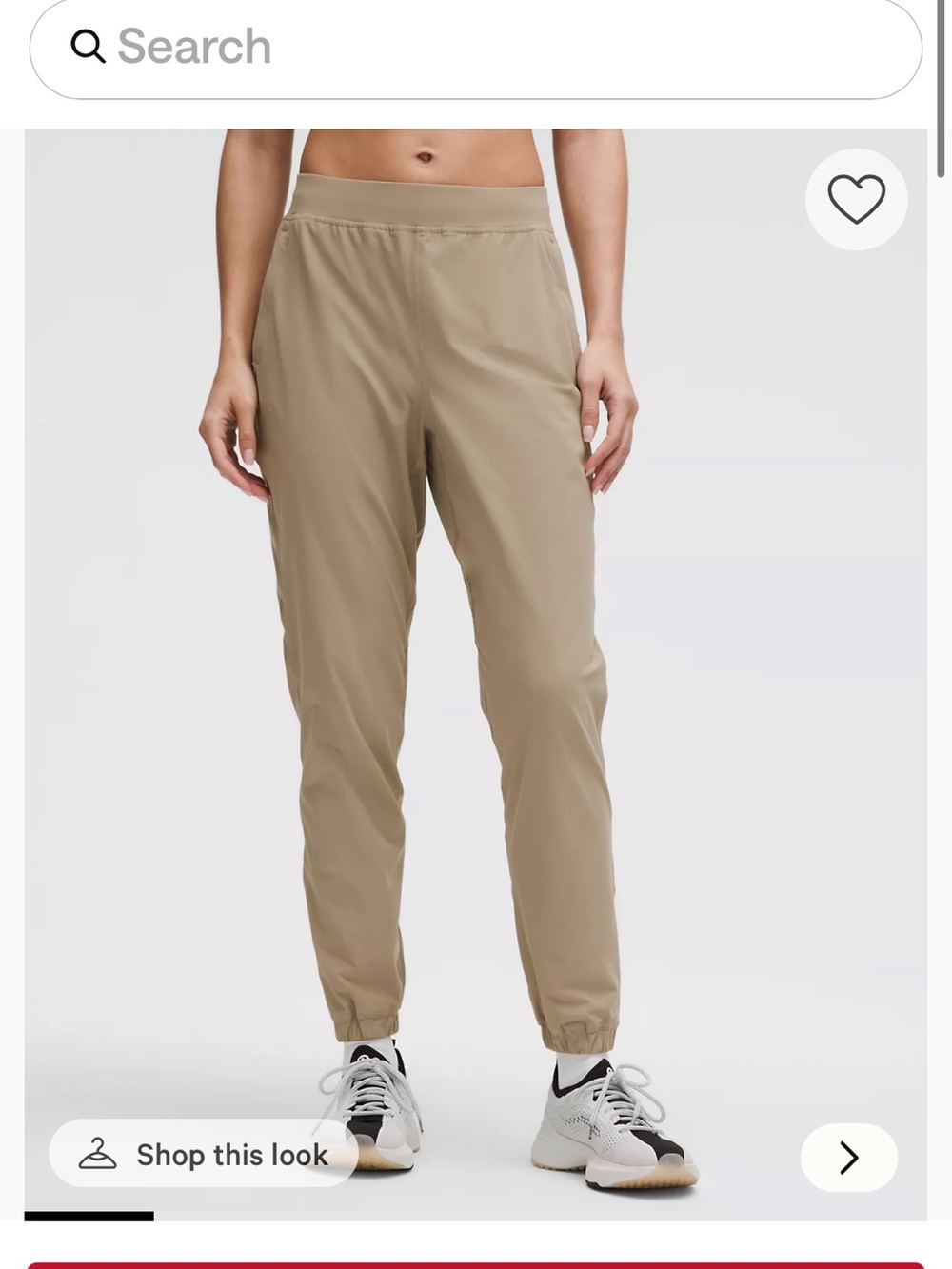 NWT lululemon athletica Women's Tan Track Joggers